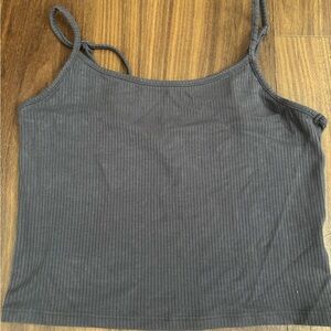 Dark blue Ribbed Tank Top